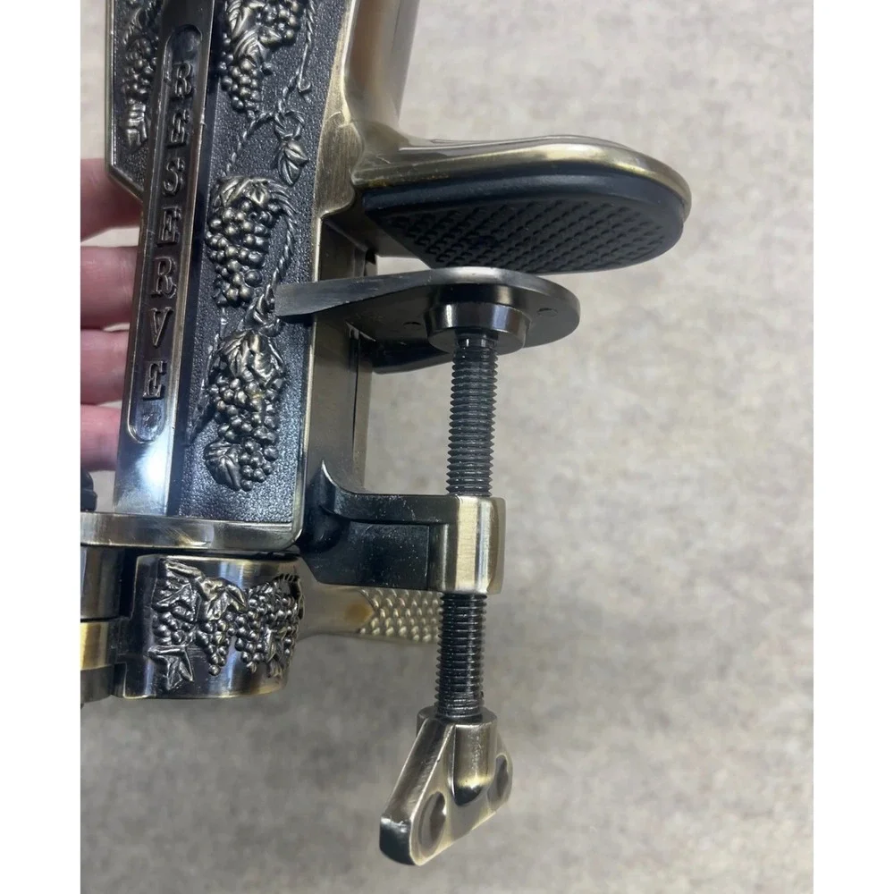 Vintners Reserve Table Mount Corkscrew Wine‎ Opener Grape Vine Metal Bronze